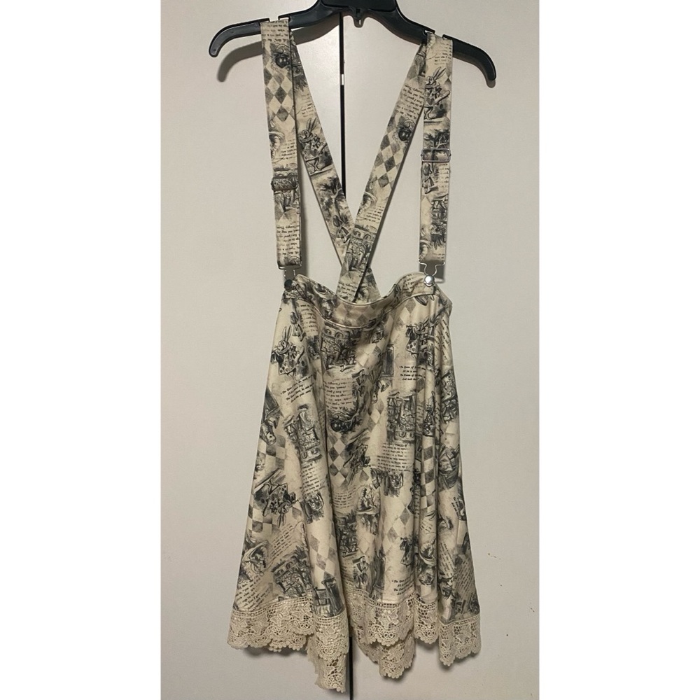 Thorn & Fable Through The Looking Glass Art Suspender Skirt